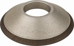 Made in USA - 3-1/2" Diam, 1-1/4" Hole Size, 3/4" Overall Thickness, 220 Grit, Type 15 Tool & Cutter Grinding Wheel - Very Fine Grade, Diamond - Industrial Tool & Supply