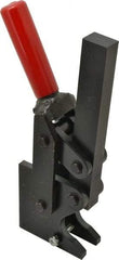 De-Sta-Co - 4,000 Lb Holding Capacity, Vertical Handle, Manual Hold Down Toggle Clamp - 129° Handle Movement, 199° Bar Opening, Solid Bar, Straight Base, Electro-Plated Zinc, Carbon Steel - Industrial Tool & Supply