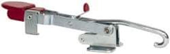 De-Sta-Co - 750 Lb Capacity, Horizontal, J Hook, Flanged Base, Carbon Steel Pull Action Latch Clamp - 5.38" Drawing Movement, 12.74" OAL, Thumb Handle - Industrial Tool & Supply