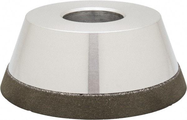 Made in USA - 3-3/4" Diam, 1-1/4" Hole Size, 1-1/2" Overall Thickness, 120 Grit, Type 11 Tool & Cutter Grinding Wheel - Fine Grade, CBN - Industrial Tool & Supply