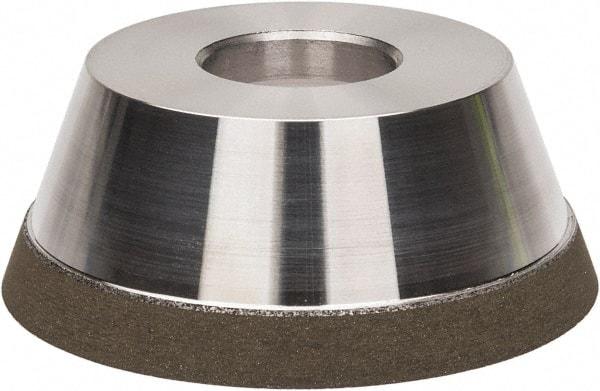 Made in USA - 3-3/4" Diam, 1-1/4" Hole Size, 1-1/2" Overall Thickness, 150 Grit, Type 11 Tool & Cutter Grinding Wheel - Very Fine Grade, CBN - Industrial Tool & Supply