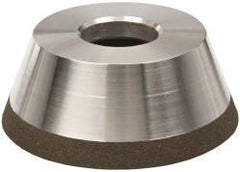 Made in USA - 3-3/4" Diam, 1-1/4" Hole Size, 1-1/2" Overall Thickness, 120 Grit, Type 11 Tool & Cutter Grinding Wheel - Fine Grade, CBN - Industrial Tool & Supply