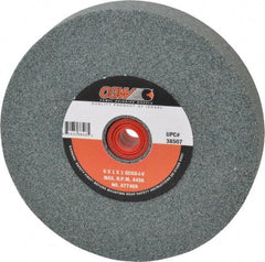 Camel Grinding Wheels - 60 Grit Silicon Carbide Bench & Pedestal Grinding Wheel - 6" Diam x 1" Hole x 1" Thick, 4456 Max RPM, I Hardness, Medium Grade , Vitrified Bond - Industrial Tool & Supply