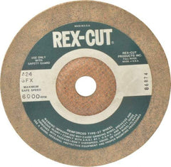 Cratex - 24 Grit, 7" Wheel Diam, 3/16" Wheel Thickness, 7/8" Arbor Hole, Type 27 Depressed Center Wheel - Aluminum Oxide, Compatible with Angle Grinder - Industrial Tool & Supply
