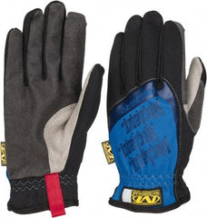 Mechanix Wear - Size XL (11) Synthetic Leather General Protection Work Gloves - For Mechanic's & Lifting, Uncoated, Slip-On Cuff, Full Fingered, Blue, Paired - Industrial Tool & Supply