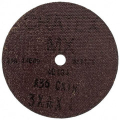 Cratex - 3" Diam 1/4" Hole 36 Grit Fiber Disc - Very Coarse Grade, Aluminum Oxide - Industrial Tool & Supply