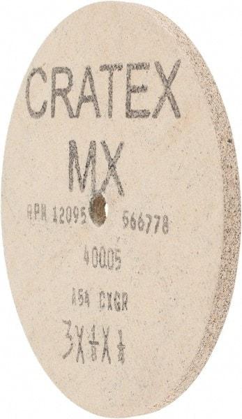 Cratex - 3" Diam 1/4" Hole 54 Grit Fiber Disc - Coarse Grade, Aluminum Oxide - Industrial Tool & Supply