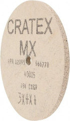 Cratex - 3" Diam 1/4" Hole 54 Grit Fiber Disc - Coarse Grade, Aluminum Oxide - Industrial Tool & Supply