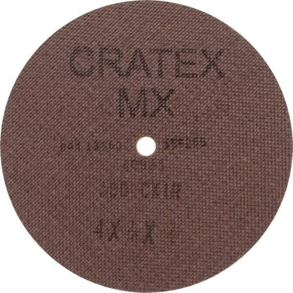 Cratex - 4" Diam 1/4" Hole 80 Grit Fiber Disc - Medium Grade, Aluminum Oxide - Industrial Tool & Supply