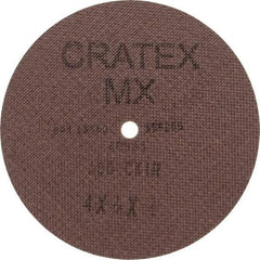 Cratex - 4" Diam 1/4" Hole 80 Grit Fiber Disc - Medium Grade, Aluminum Oxide - Industrial Tool & Supply