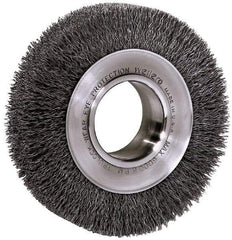 Baldor - 8" OD, 3/4" Arbor Hole, Crimped Wheel Brush - 3/4" Arbor Hole - Industrial Tool & Supply