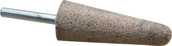 Cratex - 1" Head Diam x 2-3/4" Thickness, A3, Tree End, Aluminum Oxide Mounted Point - Very Coarse Grade, 36 Grit, 10,730 RPM - Industrial Tool & Supply