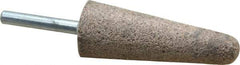 Cratex - 1" Head Diam x 2-3/4" Thickness, A3, Tree End, Aluminum Oxide Mounted Point - Very Coarse Grade, 36 Grit, 10,730 RPM - Industrial Tool & Supply