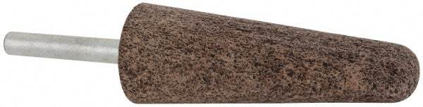 Cratex - 1" Head Diam x 2-3/4" Thickness, A3, Tree End, Aluminum Oxide Mounted Point - Very Coarse Grade, 36 Grit, 10,730 RPM - Industrial Tool & Supply