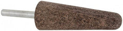 Cratex - 1" Head Diam x 2-3/4" Thickness, A3, Tree End, Aluminum Oxide Mounted Point - Very Coarse Grade, 36 Grit, 10,730 RPM - Industrial Tool & Supply
