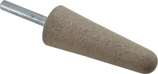 Cratex - 1" Head Diam x 2-3/4" Thickness, A3, Tree End, Aluminum Oxide Mounted Point - Medium Grade, 80 Grit, 10,730 RPM - Industrial Tool & Supply