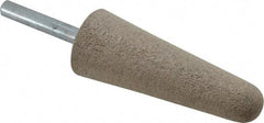 Cratex - 1" Head Diam x 2-3/4" Thickness, A3, Tree End, Aluminum Oxide Mounted Point - Medium Grade, 80 Grit, 10,730 RPM - Industrial Tool & Supply
