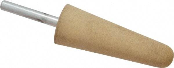 Cratex - 1" Head Diam x 2-3/4" Thickness, A3, Tree End, Aluminum Oxide Mounted Point - Medium Grade, 80 Grit, 10,730 RPM - Industrial Tool & Supply