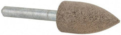 Cratex - 11/16" Head Diam x 1-1/4" Thickness, A12, Pointed Tree End, Aluminum Oxide Mounted Point - Medium Grade, 80 Grit, 27,370 RPM - Industrial Tool & Supply