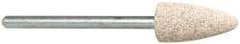 Cratex - 3/8" Head Diam x 3/4" Thickness, B52, Pointed End, Aluminum Oxide Mounted Point - Medium Grade, 80 Grit, 21,000 RPM - Industrial Tool & Supply