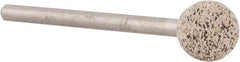 Cratex - 3/8" Head Diam, B122, Ball End, Mounted Point - Very Coarse Grade, 36 Grit - Industrial Tool & Supply