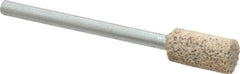Cratex - 1/4" Head Diam x 1/2" Thickness, W163, Cylinder End, Aluminum Oxide Mounted Point - Very Coarse Grade, 36 Grit, 26,250 RPM - Industrial Tool & Supply