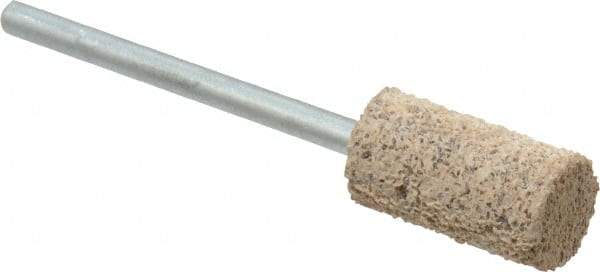 Cratex - 3/8" Head Diam x 3/4" Thickness, W177, Cylinder End, Aluminum Oxide Mounted Point - Very Coarse Grade, 36 Grit, 17,620 RPM - Industrial Tool & Supply