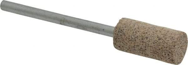 Cratex - 3/8" Head Diam x 3/4" Thickness, W177, Cylinder End, Aluminum Oxide Mounted Point - Very Coarse Grade, 36 Grit, 17,620 RPM - Industrial Tool & Supply