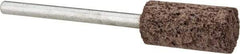 Cratex - 3/8" Head Diam x 3/4" Thickness, W177, Cylinder End, Aluminum Oxide Mounted Point - Very Coarse Grade, 36 Grit, 17,620 RPM - Industrial Tool & Supply