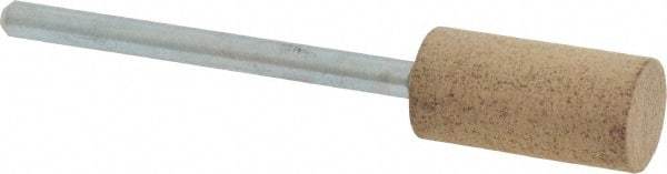 Cratex - 3/8" Head Diam x 3/4" Thickness, W177, Cylinder End, Aluminum Oxide Mounted Point - Medium Grade, 80 Grit, 17,620 RPM - Industrial Tool & Supply