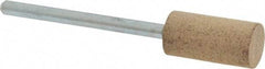 Cratex - 3/8" Head Diam x 3/4" Thickness, W177, Cylinder End, Aluminum Oxide Mounted Point - Medium Grade, 80 Grit, 17,620 RPM - Industrial Tool & Supply