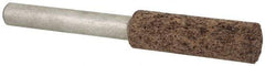 Cratex - 3/8" Head Diam x 1-1/4" Thickness, W179, Cylinder End, Aluminum Oxide Mounted Point - Very Coarse Grade, 36 Grit, 25,720 RPM - Industrial Tool & Supply