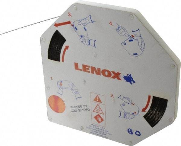 Lenox - 1/4" x 100' x 0.025" Carbon Steel Band Saw Blade Coil Stock - 18 TPI, Toothed Edge, Straight Form, Raker Set, Hard Back, Constant Pitch, Contour Cutting - Industrial Tool & Supply
