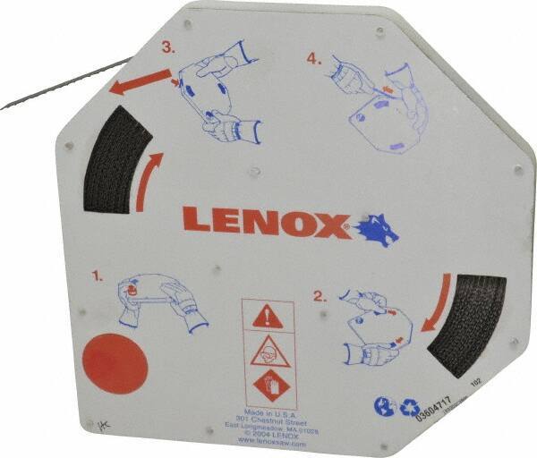 Lenox - 3/8" x 100' x 0.025" Bi-Metal Band Saw Blade Coil Stock - 10 to 14 TPI, Toothed Edge, Modified Raker Set, Flexible Back, Variable Pitch, Contour Cutting - Industrial Tool & Supply