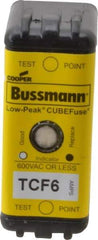 Cooper Bussmann - 300 VDC, 600 VAC, 6 Amp, Time Delay General Purpose Fuse - Plug-in Mount, 2-7/64" OAL, 100 at DC, 200 (CSA RMS), 300 (UL RMS) kA Rating - Industrial Tool & Supply