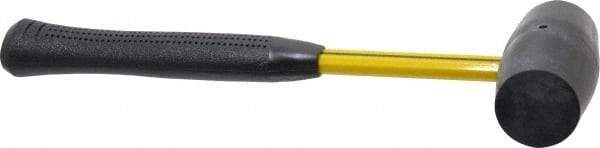 NUPLA - 1 Lb Head Rubber Mallet - 12-1/2" OAL, 12-1/4" Long Fiberglass Handle - Industrial Tool & Supply