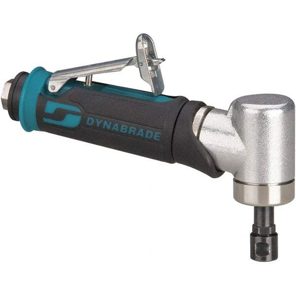 Dynabrade - 1/4" Collet, Angle Handle, Air Angle Die Grinder - 30,000 RPM, Rear Exhaust, 26 CFM, 0.4 hp, 90 psi, 1/4 NPT Inlet - Industrial Tool & Supply