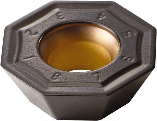 Kennametal - OFKT53 Grade KCPM20 Carbide Milling Insert - TiN/MT/TiCN/Al2O3 Finish, 0.1969" Thick, 0.5787" Inscribed Circle, 1/32" Corner Radius - Industrial Tool & Supply