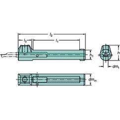 CXS-A1000-06M Cylindrical Shank With Flat To CoroTurn® XS Adaptor - Industrial Tool & Supply