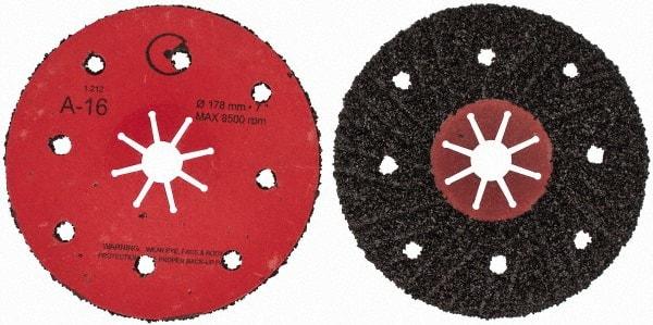 Value Collection - 7" Diam 7/8" Hole 16 Grit Fiber Disc - Very Coarse Grade, Aluminum Oxide, 8,000 Max RPM - Industrial Tool & Supply