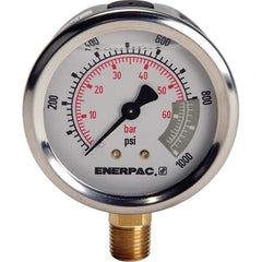 Enerpac - Hydraulic Pressure Gages & Adapters Type: Glycerine Filled Pressure Rating: 15000 - Industrial Tool & Supply