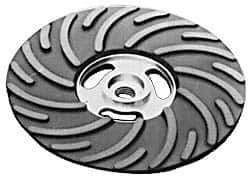Made in USA - 6" Diam Disc Backing Ribbed Backing Pad - Soft Density, 8,600 RPM - Industrial Tool & Supply