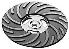 Made in USA - 6" Diam Disc Backing Ribbed Backing Pad - Soft Density, 8,600 RPM - Industrial Tool & Supply