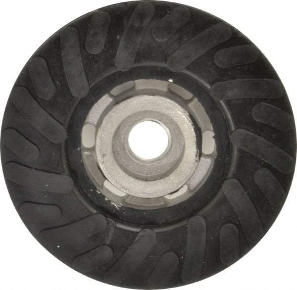 Made in USA - 4" Diam Disc Backing Ribbed Backing Pad - Soft Density, 13,500 RPM - Industrial Tool & Supply