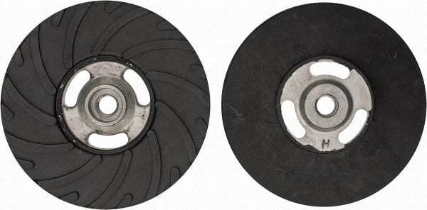 Made in USA - 6" Diam Disc Backing Ribbed Backing Pad - Hard Density, 8,600 RPM - Industrial Tool & Supply