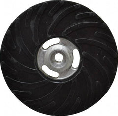 Made in USA - 7" Diam Disc Backing Ribbed Backing Pad - Hard Density, 8,600 RPM - Industrial Tool & Supply