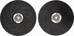 Made in USA - 9" Diam Disc Backing Ribbed Backing Pad - Soft Density, 6,600 RPM - Industrial Tool & Supply