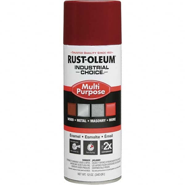Enamel Spray Paint: Cherry Red, Gloss, 16 oz Indoor & Outdoor, Use on Metal, Wood, Concrete & Masonry, 50 to 100 ° F