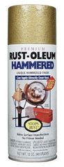 Rust-Oleum - 12 oz Silver Hammertone Finish Alkyd Enamel Paint - 20 Sq Ft per Gal, Interior/Exterior, Direct to Metal - Industrial Tool & Supply