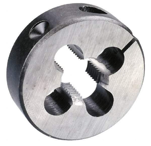 Cle-Line - 5/8-11 UNC Thread, 2" Outside Diam High Speed Steel Round Die - 5/8" Thick, Right Hand Thread, Adjustable - Exact Industrial Supply